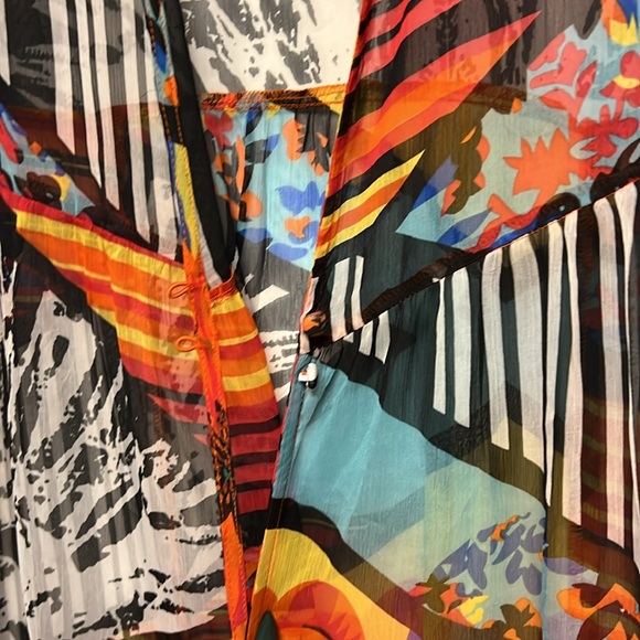 NWOT: It’s Pink - Colorful Sheer Kimono Cardigan - Picture 4 of 4